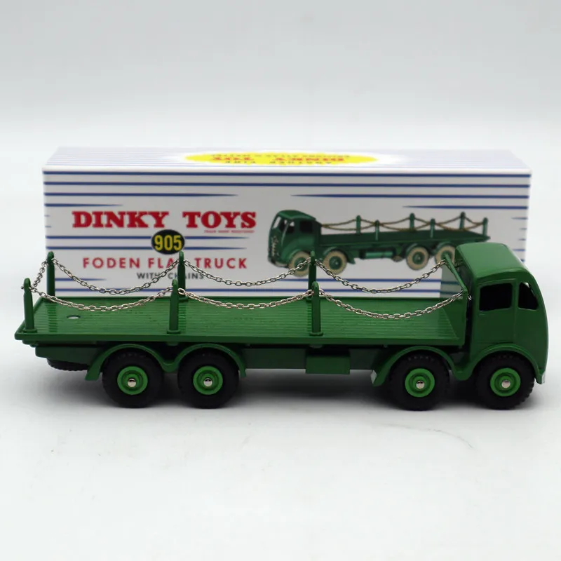 Atlas Dinky Supertoys No.905 Foden Плоская тележка с цепочками мята/коробка литья под давлением