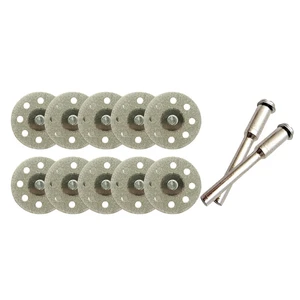 Новый 10 шт. серебряный 30 мм алмазный режущий диск для вращающихся инструментов Dremel аксессуары с оправкой 3,0 мм