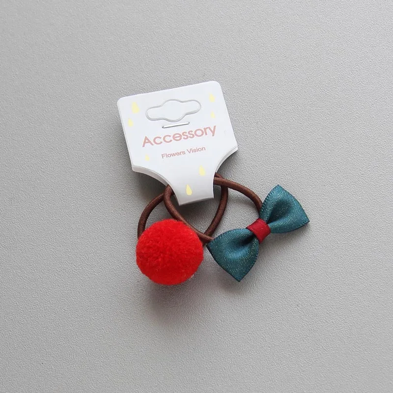 

Headwear Children Bowknot Girls Princess Headdress Hair Ropes Baby Kids 2 PCS/Set Sale Elastic Hair Bands Ball