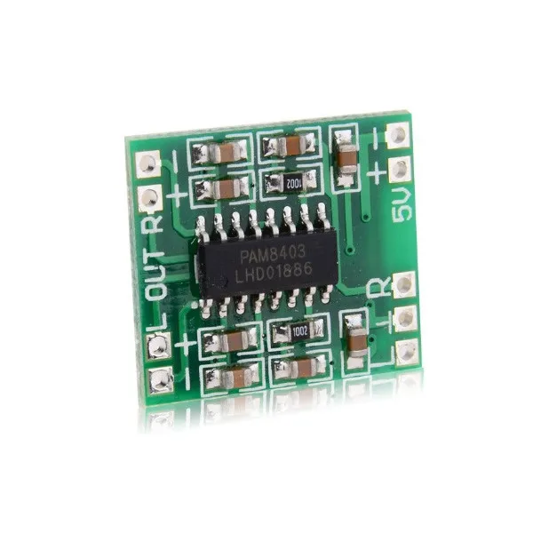 LEORY 5 шт./лот Миниатюрный цифровой усилитель доска 2x3 W PAM8403 USB операционный чип 2 5-5 V