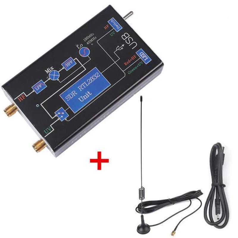 100 кГц 1 7 ГГц полный диапазон RTL. SDR Upconverter USB тюнер приемник 2832U + R820T радио|SmartTV-стики