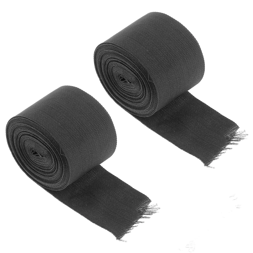 

Professional 2 Pieces Hairpiece Wigs Making Bands Wire Hair Piece Strap Spool Roll Black Hair Styling Accessories