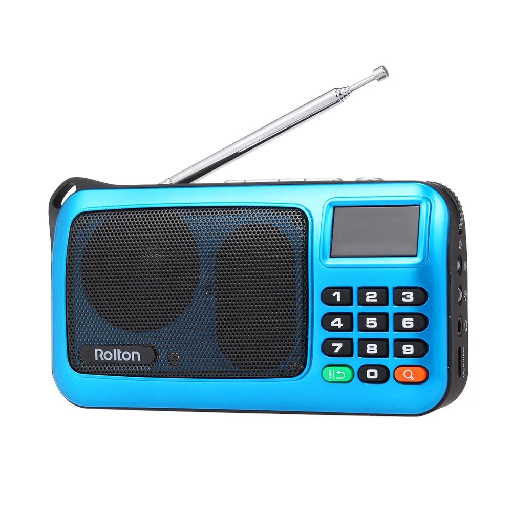 Портативный мини FM радиоприемник Rolton W405 музыкальный плеер TF карта USB