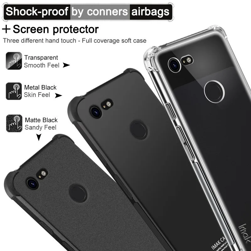 Чехол Imak Corners Airbag ДЛЯ Google Pixel 3 XL противоударный мягкий ТПУ полное покрытие Матовая