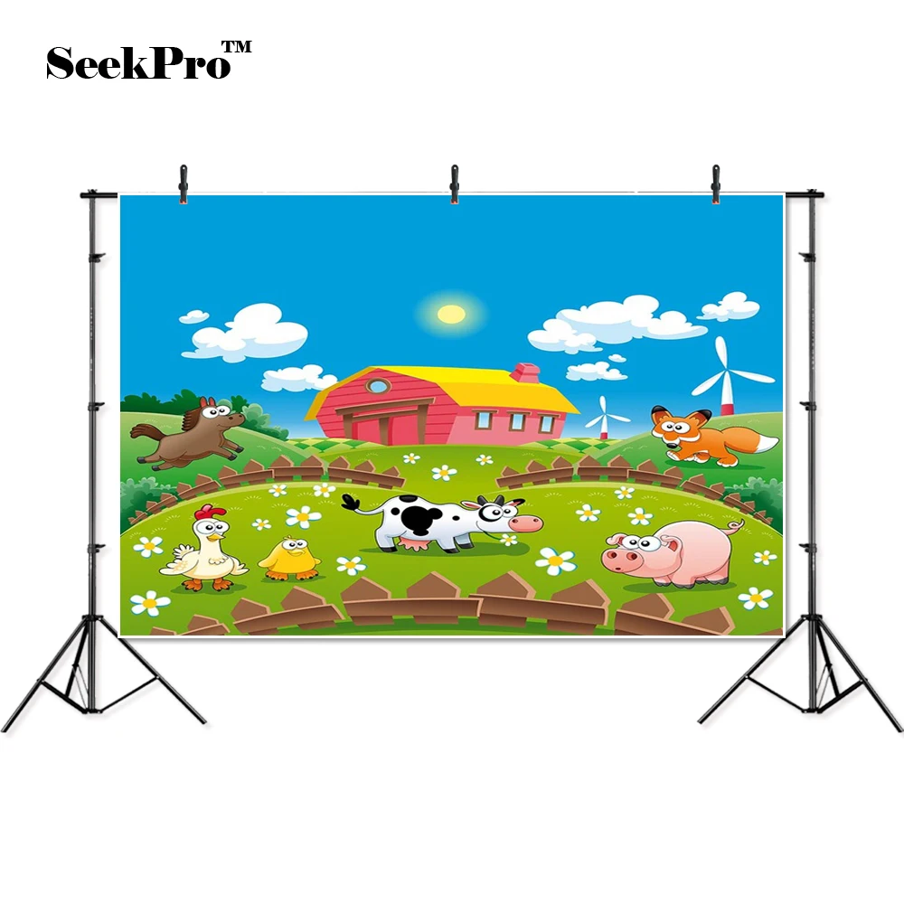 

thin vinyl farm meadow fence horse fox house baby children photo Backgrounds Professional indoor Photographic studio Backdrop