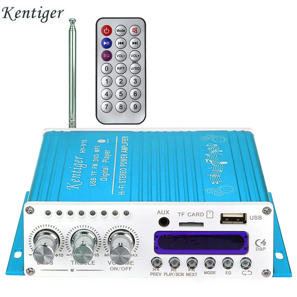 Kentiger V10 Hi Fi класса AB стерео колонка с глубоким басом усилитель Беспроводной Car Audio