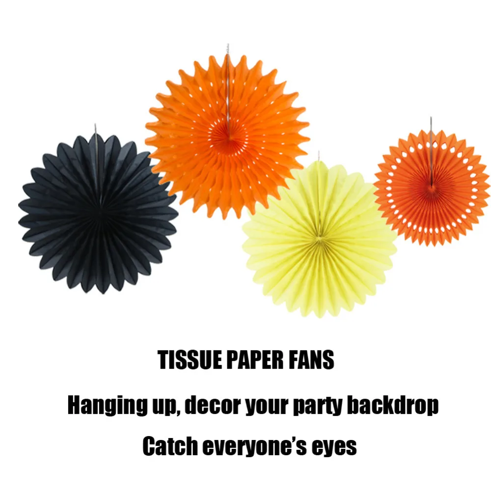 Оранжевый черный желтый вечеринка для мальчика день рождение украшения набор С