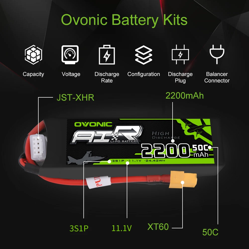 OVONIC 8000 мАч 4500 5500 3000 2200 1500 50C 6S1P 4S1P 3S1P 2S1P Lipo батарея для RC Heli Quad Aircraft Car Boat|Детали и