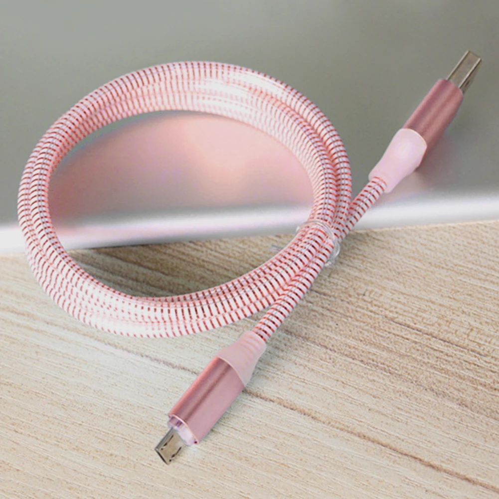 Усиленный 1 м Micro USB кабель Type C металлический зарядный для передачи данных (1