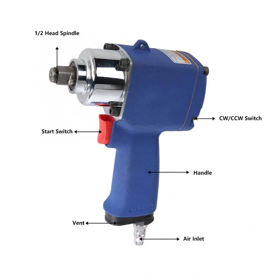 Industrial Pneumatic Impact Wrench Air Socket Tool 9000rpm High Quality | Инструменты