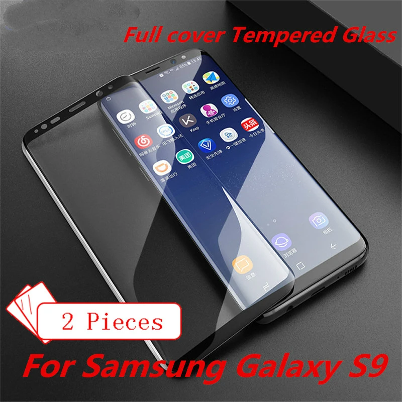 2 шт. полное покрытие закаленное Стекло для samsung Galaxy S9 S 9 Экран защитный 6D черный 5 8