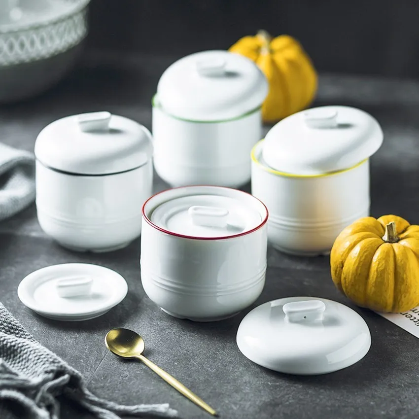 1 шт. суп фарфоровая банка окунающий соус многофункциональный горшок тушеное