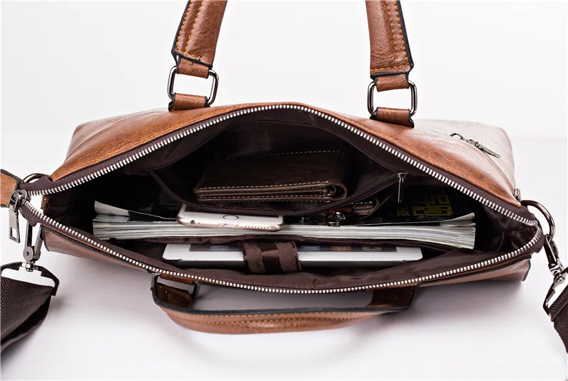 Винтажная мужская кожаная сумка бизнес джип Мужская на плечо портфель для