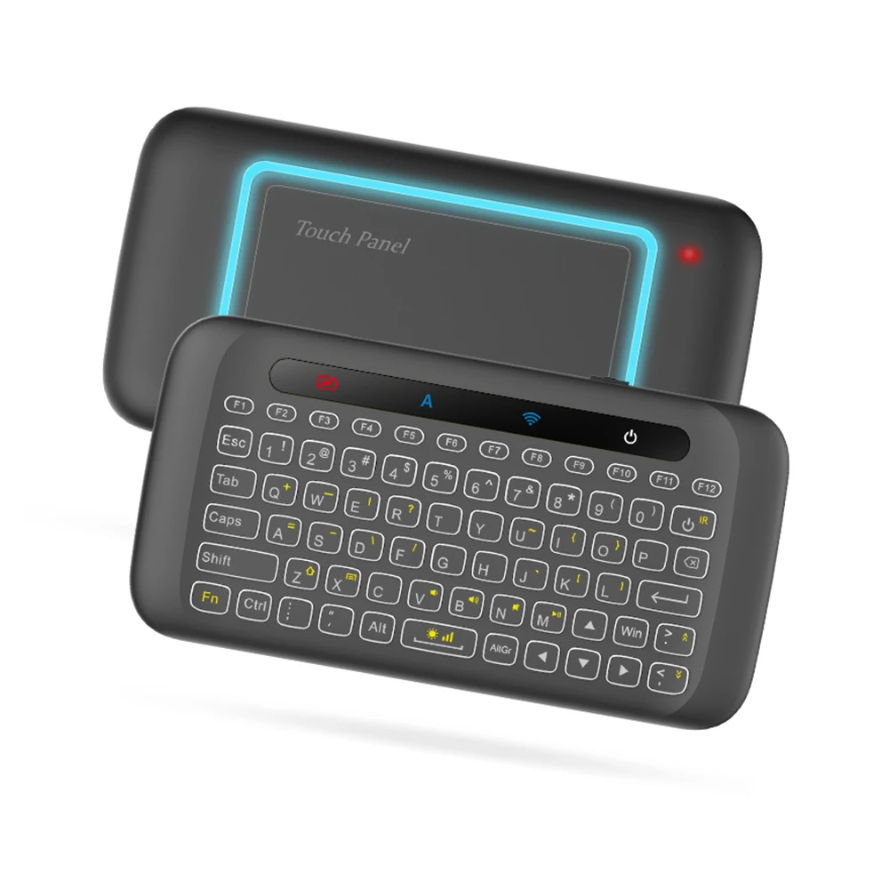 2 4 GHz мини беспроводная клавиатура ИК обучения красочная подсветка Air Mouse с