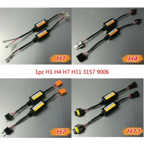 1x H1 H4 H7 H11 3157Car светодиодный декодер Canbus безотказный резистор Canceller 12 в