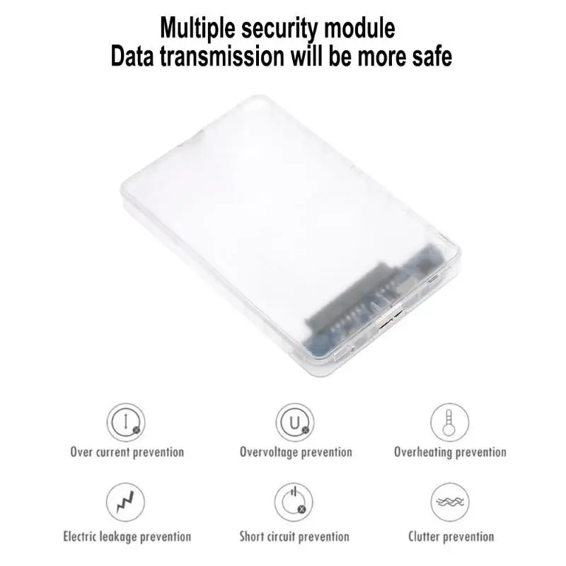 Прозрачный чехол для жесткого диска 2 5 дюйма USB 3 0 Sata 6 Гбит/с|Корпус диска| |