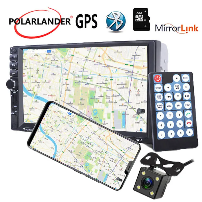 2 Din MP5 плеер автомобильное радио стерео аудио FM USB 7 дюймов 8G карта GPS навигация