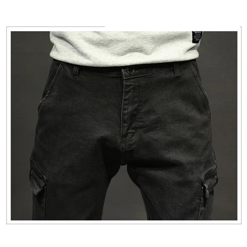New Arrival Spring Autumn Jeans Men Large Size Loose Solid Fashion Mid Harem Pants Zipper Fly Full Length Bargain Price
