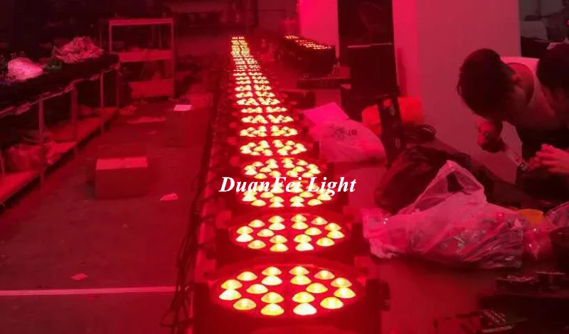 (Flycase) 12 шт. светодиодный PAR-прожектор RGBW dj светодио дный LED par 64 18x10 Вт 4in1 зум для