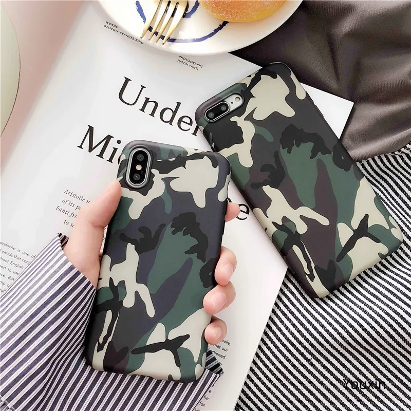 LISHE Прохладный Армейский Камуфляж телефонные чехлы для iPhone XS MAx XR iphone 6 iphone 6s iphone 7