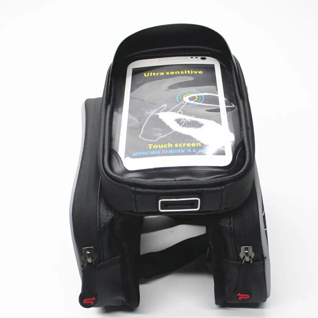 Bicycle Frame Front Head Top Tube Storage Phone Waterproof Antifouling Black Bike Bag | Спорт и развлечения