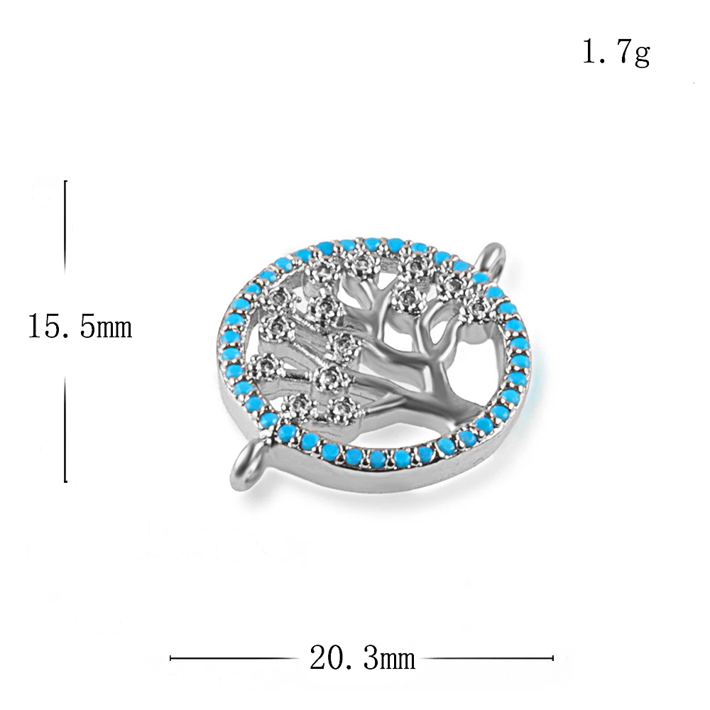 0 8 * 0.6in Дерево Счастья изысканный DIY Jewelry браслет решений аксессуары из латуни и