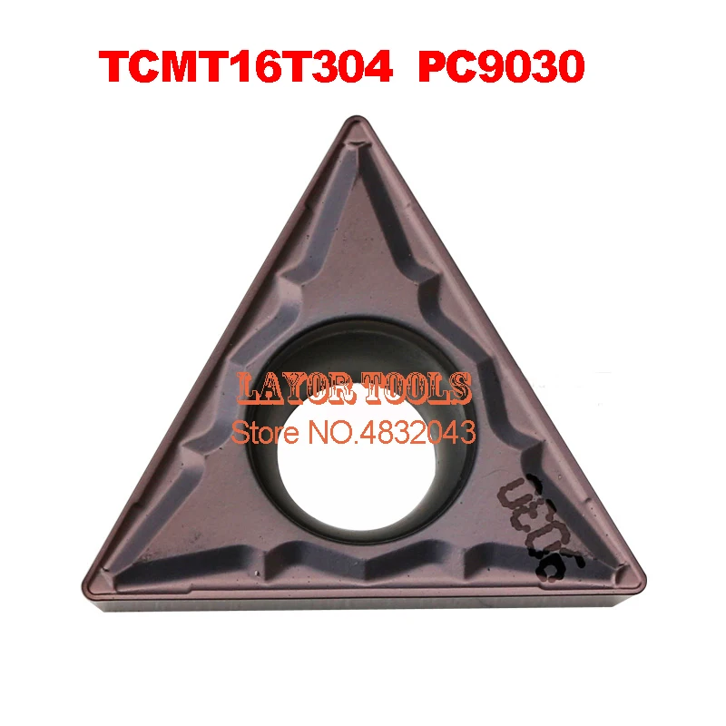 TCMT16T304 PC9030 * 10 шт. поворотные твердосплавные вкладыши для STFCR/STGCR карбидные