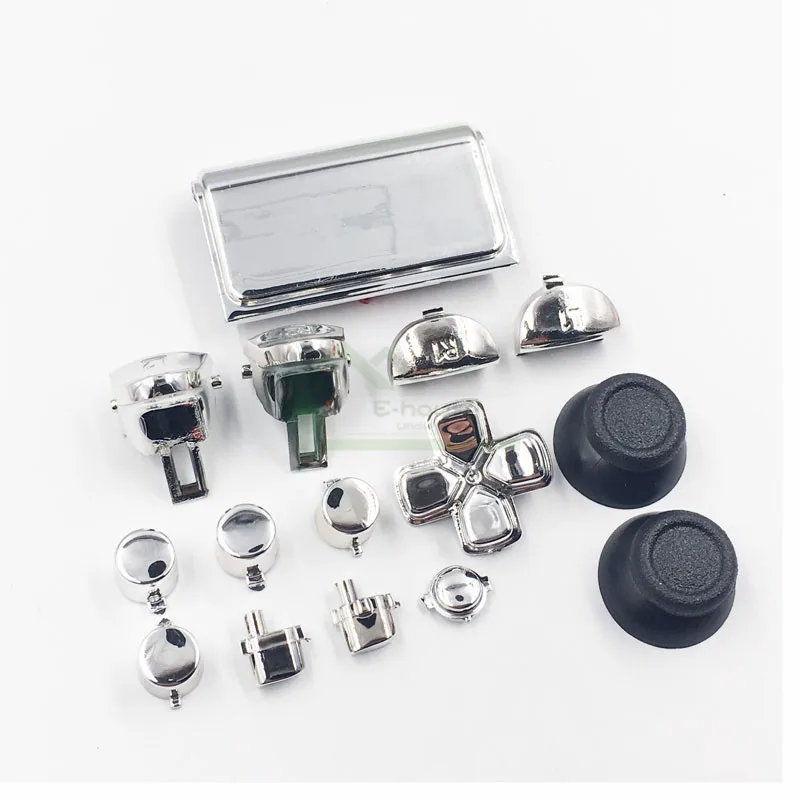 Набор из 10 хромированных кнопок L1 R1 L2 R2 сменная Крышка для джойстика PS4 Pro