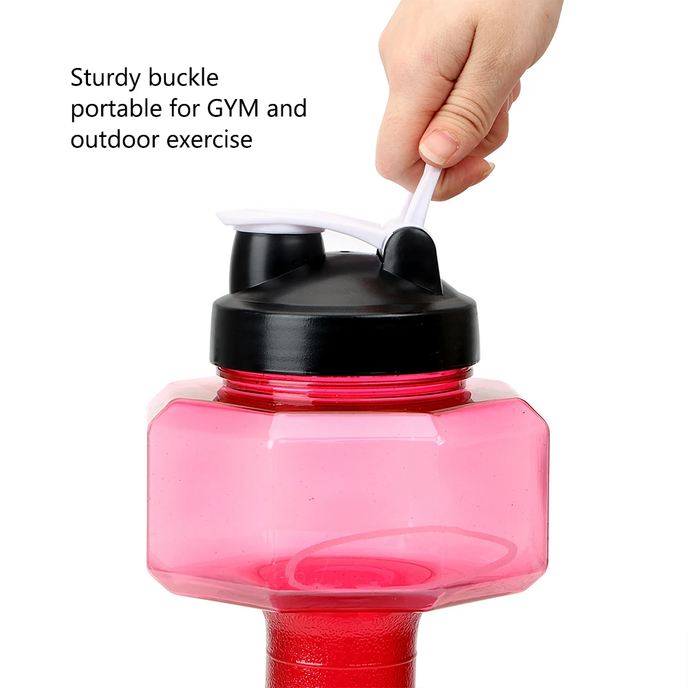 2.5L Large Capacity Dumbbell Water Bottle Outdoor Sports Gym Space Half Gallon Fitness Training Bottles | Дом и сад