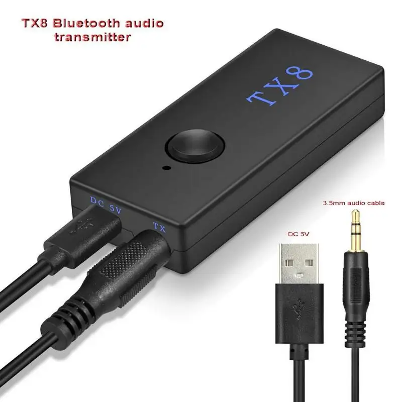TX8 Bluetooth4.2 передатчик беспроводной RCA 3 5 мм аудио адаптер для ТВ наушников