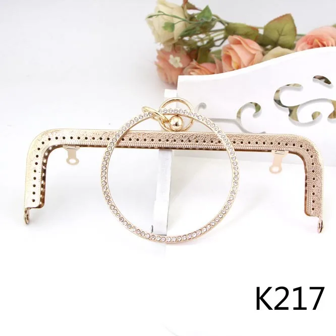 20cm Square Bracelet Handle Imitation Diamond -Studded Metal Purse Frame DIY Handbag Accessories 2pcs/lot Obag | Багаж и сумки