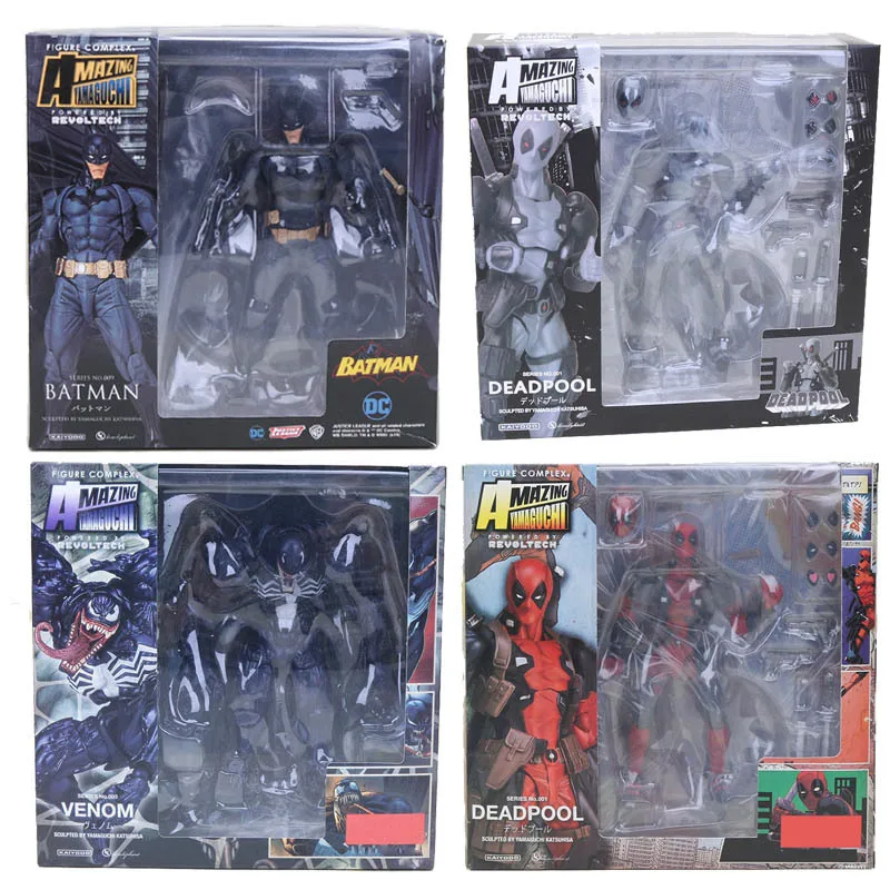 16 см Revoltech Серия NO. 003 Venom № 001 Дэдпул 009 супергерой Бэтмен ПВХ фигурка Ragazzi di natale