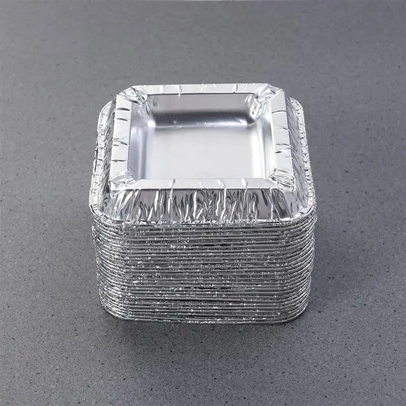 25Pc Aluminum Foil Unbreakable Disposable Ashtray Tobacco Ash Holder Anti-fall Small Portative Cigar | Дом и сад