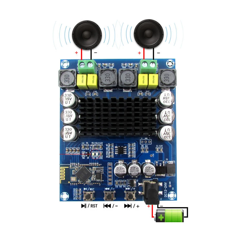 TPA3116D2 120 Вт Bluetooth 4 0 аудио приемник Цифровой усилитель плата | Электроника