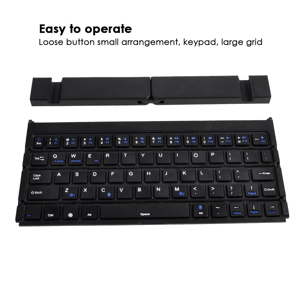 

Folding Keyboard BK808 Mini Portable Folding Keyboard Dual Channel Foldable Keyboard for IOS Android Windows