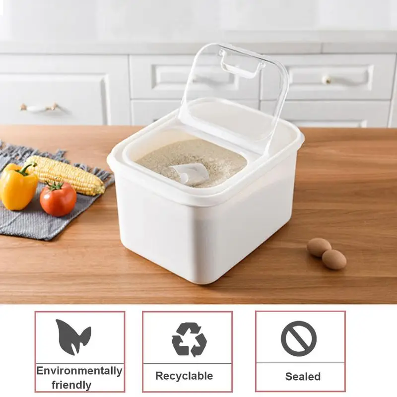5-10kg Kitchen PP Storage Box Rice Grains Beans Contain Sealed Home Organizer Food Container Refrigerator Boxes | Дом и сад