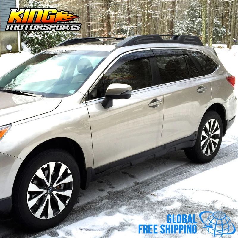 Для Subaru Outback 15 18 поликарбонатные оконные Козырьки с хромированной обшивкой 4 шт. в