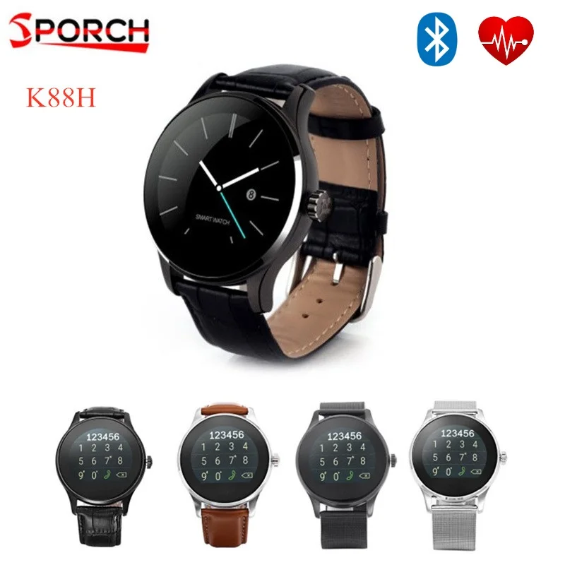Смарт часы K88H MTK2502 Bluetooth 4 0 Dail ответ на вызов отслеживание сердечного ритма