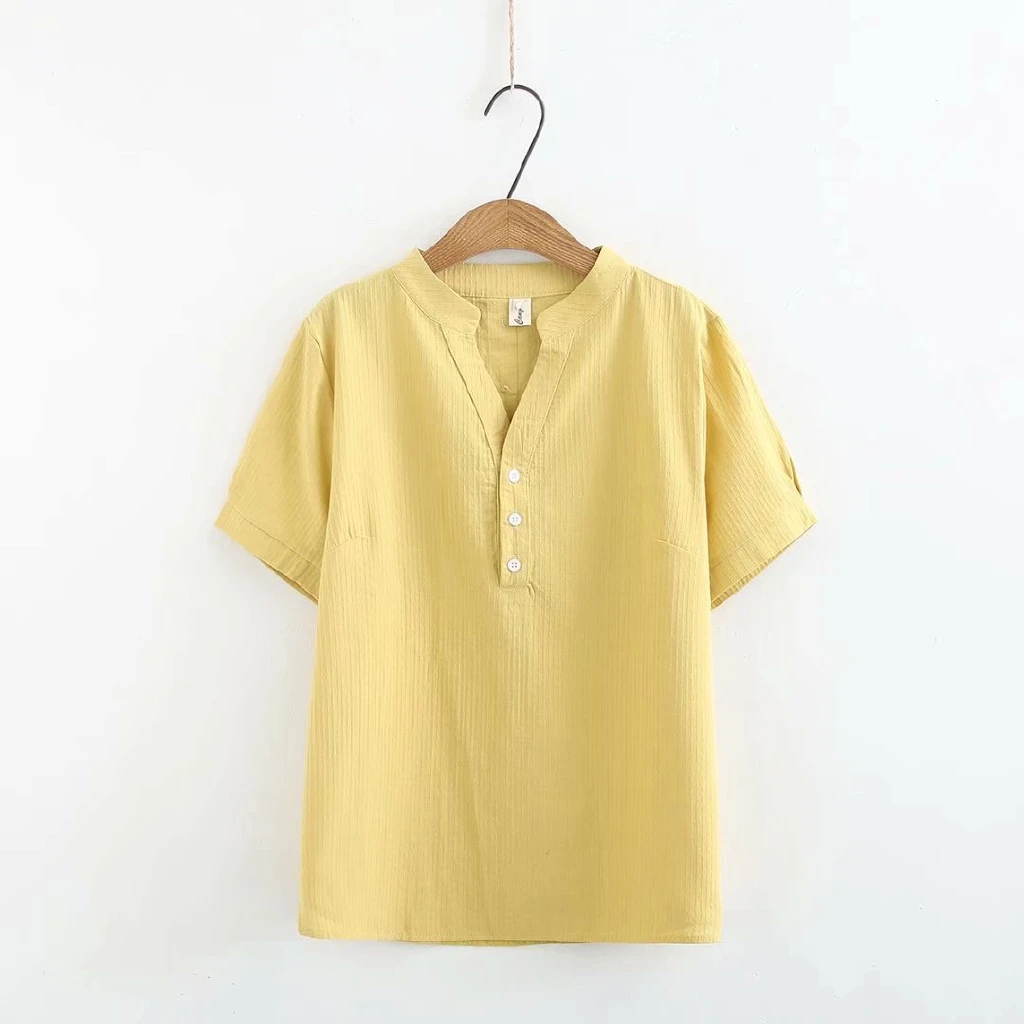 Plus Size Women Shirts Fashion Full Cotton Shirt Casual White Tops