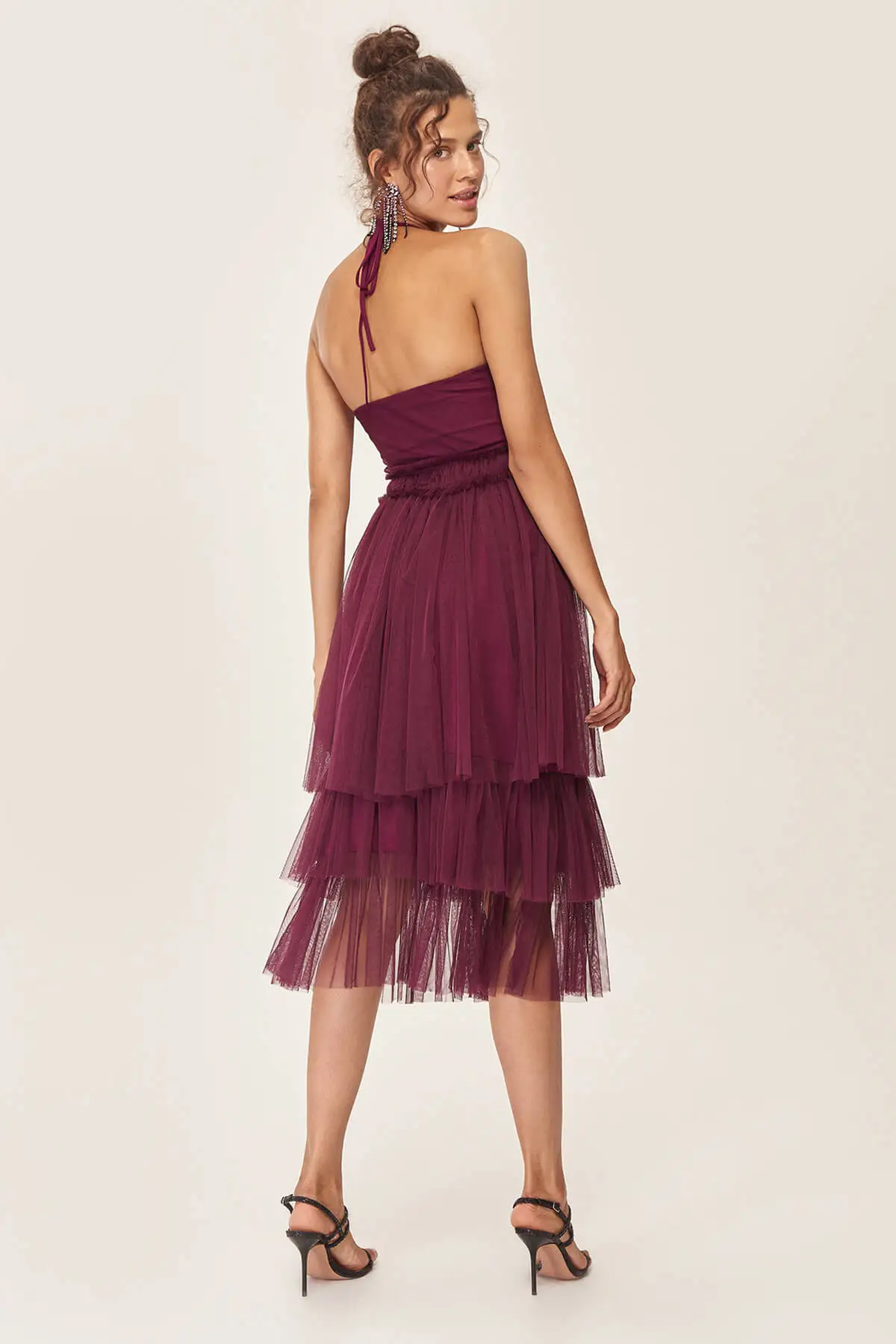 Trendyol Plum Ruffle Detail Dress TPRSS18FZ0264 | Женская одежда