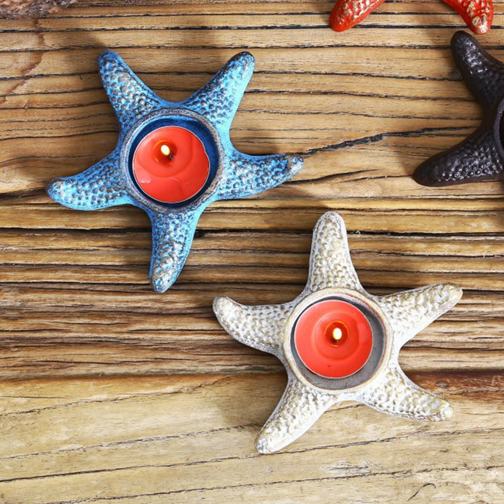 Портативный подсвечник Starfish в винтажном стиле чугунный Настольный для чайного