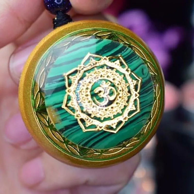 Аура рейки Orgonite Divination кулон ожерелье натуральный энергетический Кристалл Guardian