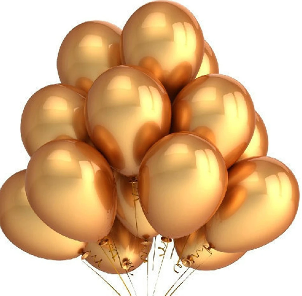 

50pcs0inch 1.2g Golden Pearl Color Latex Balloons Birthday Wedding Party Decoration Air Helium Kids Gifts Supplies