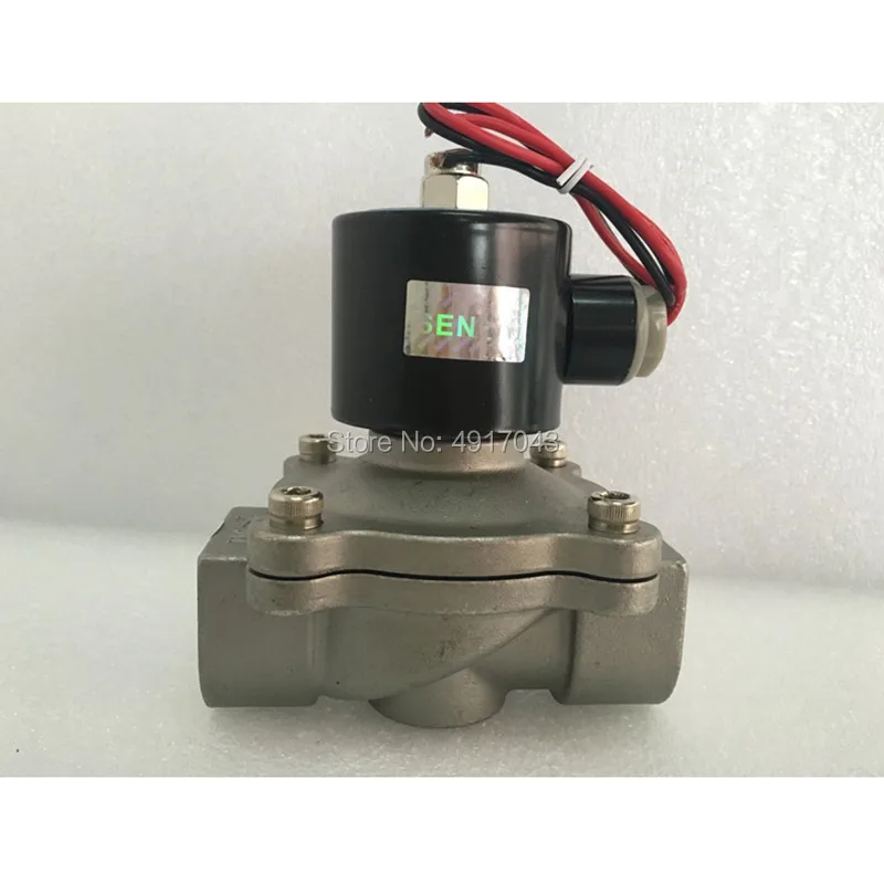 Электрический электромагнитный клапан из нержавеющей стали 2 ходовой 1/4 &quot3/8&quot