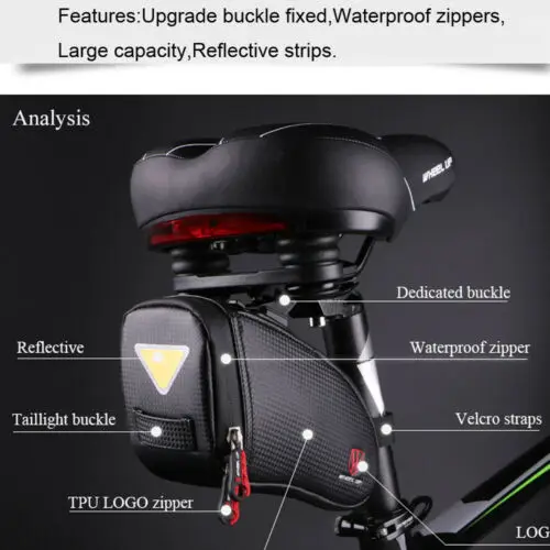 WHEEL UP Road Bicycle Saddle Bags Bike Hardshell Seat Bag Waterproof | Дом и сад