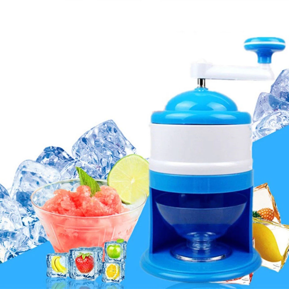 Household Manual Portable Ice Crusher Snow Cones Slushies Stainless Steel Shaved Machine Tools Handhold |