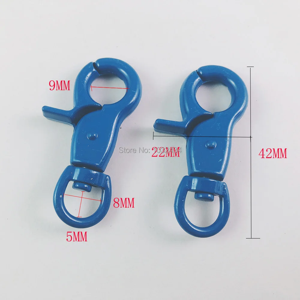 

300 pcs/lot Metal Colorful Buckle Snap Hook Lobster Clasp DIY paint spray dog buckle key chain KeyRing