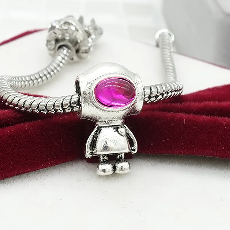 TTBEADS 3 вида стилей 1 шт. Серебряный Робот европейский шарм бусы подходит для