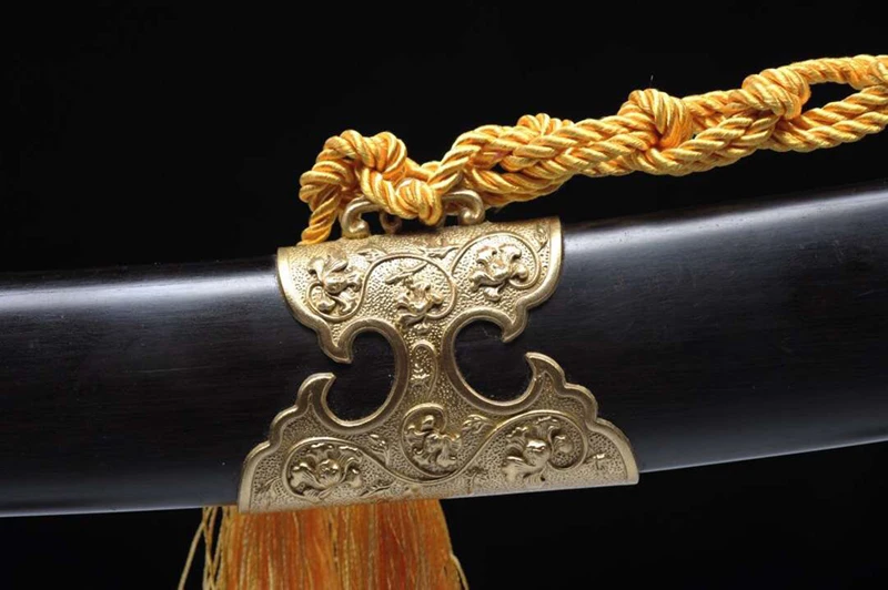Qing Dynasty прямой клинок КИТАЙСКИЙ ручной работы Дамасская сложенная сталь + ГЛИНА