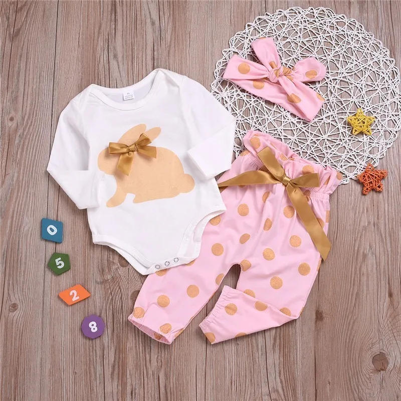 LILIGIRL/комплекты одежды для маленьких девочек новые детские топы с кроликом из